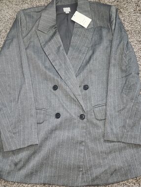 A New Day Size XL Long Sleeve Blazer Gray
